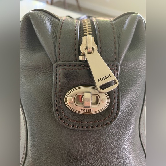 Fossil Pebbled Leather Marlow Satchel Handbag - Picture 5 of 16